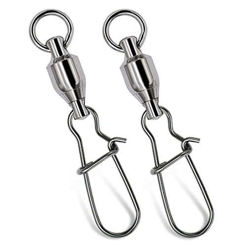 Goture 高強度 ステンレス スイベル 耐腐食 海釣り 釣り具 ルアー スナップ ボールベアリングスイベル ボール ベアリング 釣り 仕掛け #5 34kg 30個セット